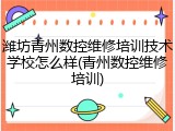 潍坊青州数控维修培训技术学校怎么样(青州数控维修培训)