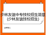 少林友谊中专技校招生简章(少林友谊技校招生)