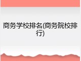 商务学校排名(商务院校排行)