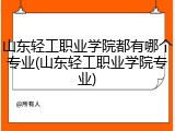 山东轻工职业学院都有哪个专业(山东轻工职业学院专业)