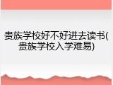 贵族学校好不好进去读书(贵族学校入学难易)
