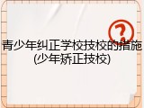 青少年纠正学校技校的措施(少年矫正技校)