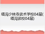 塔沟少林寺武术学校04届(塔沟武校04届)