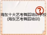 海东十大艺考舞蹈培训学校(海东艺考舞蹈培训)