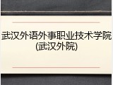武汉外语外事职业技术学院(武汉外院)
