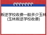 叛逆学校收费一般多少玉林(玉林叛逆学校收费)