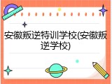 安徽叛逆特训学校(安徽叛逆学校)