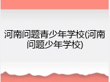 河南问题青少年学校(河南问题少年学校)