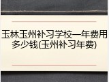 玉林玉州补习学校一年费用多少钱(玉州补习年费)