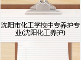 沈阳市化工学校中专养护专业(沈阳化工养护)