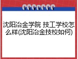 沈阳冶金学院 技工学校怎么样(沈阳冶金技校如何)