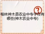 榆林神木县农业中专学校有哪些(神木农业中专)