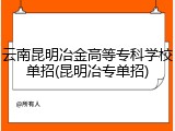 云南昆明冶金高等专科学校单招(昆明冶专单招)