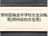 郑州延鲁武术学校女生训练班(郑州武校女生班)