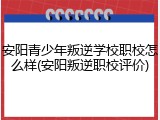 安阳青少年叛逆学校职校怎么样(安阳叛逆职校评价)