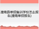 潼南县单招集训学校怎么报名(潼南单招报名)