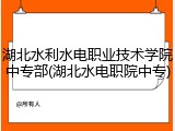 湖北水利水电职业技术学院中专部(湖北水电职院中专)