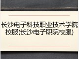 长沙电子科技职业技术学院校服(长沙电子职院校服)