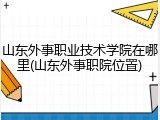 山东外事职业技术学院在哪里(山东外事职院位置)