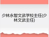 少林永智文武学校主任(少林文武主任)