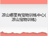凉山哪里有宠物训练中心(凉山宠物训练)