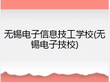 无锡电子信息技工学校(无锡电子技校)