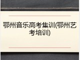 鄂州音乐高考集训(鄂州艺考培训)