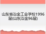 山东省冶金工业学校1996届(山东冶金96届)