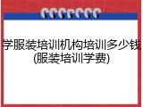 学服装培训机构培训多少钱(服装培训学费)