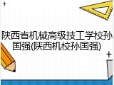 陕西省机械高级技工学校孙国强(陕西机校孙国强)