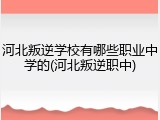 河北叛逆学校有哪些职业中学的(河北叛逆职中)