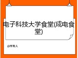 电子科技大学食堂(成电食堂)
