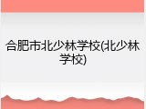 合肥市北少林学校(北少林学校)