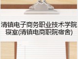 清镇电子商务职业技术学院寝室(清镇电商职院宿舍)