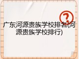 广东河源贵族学校排名(河源贵族学校排行)