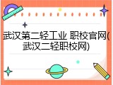 武汉第二轻工业 职校官网(武汉二轻职校网)
