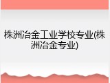 株洲冶金工业学校专业(株洲冶金专业)
