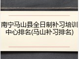 南宁马山县全日制补习培训中心排名(马山补习排名)