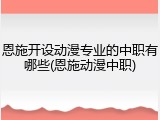 恩施开设动漫专业的中职有哪些(恩施动漫中职)