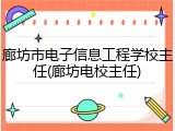 廊坊市电子信息工程学校主任(廊坊电校主任)