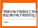 广西南宁电子高级技工学校地址(南宁电子高技校址)