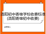 洛阳初中寄宿学校收费标准(洛阳寄宿初中收费)