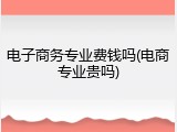 电子商务专业费钱吗(电商专业贵吗)