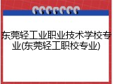 东莞轻工业职业技术学校专业(东莞轻工职校专业)