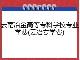 云南冶金高等专科学校专业学费(云冶专学费)