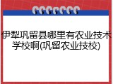 伊犁巩留县哪里有农业技术学校啊(巩留农业技校)