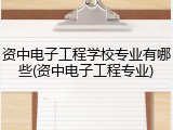 资中电子工程学校专业有哪些(资中电子工程专业)