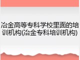 冶金高等专科学校里面的培训机构(冶金专科培训机构)