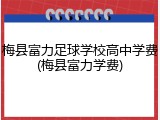 梅县富力足球学校高中学费(梅县富力学费)