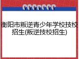 衡阳市叛逆青少年学校技校招生(叛逆技校招生)